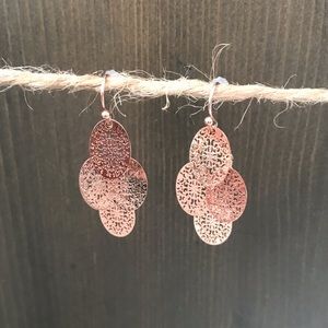 Rose Gold Dangle Earrings